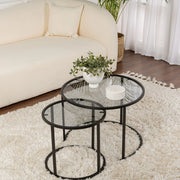 Vetusto, Tavolino da Salotto Modulabile, 42x42x39h cm Nero