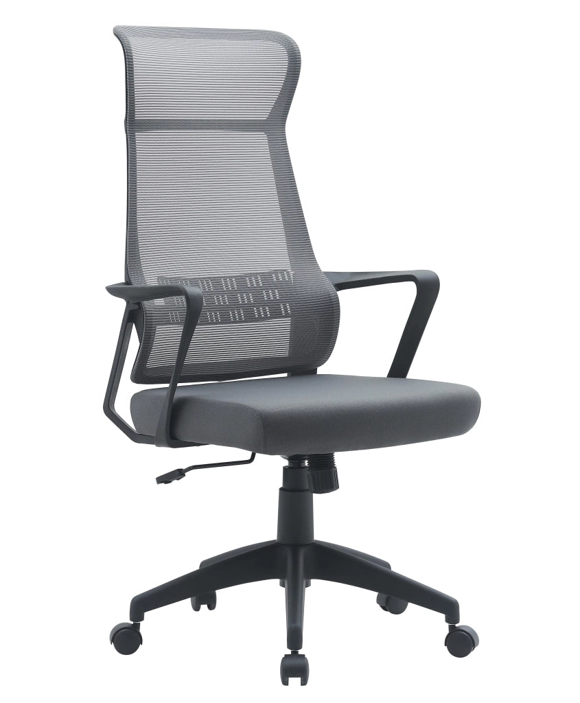 Poltrona da ufficio Hoboken grigia cm 59x65x121 h