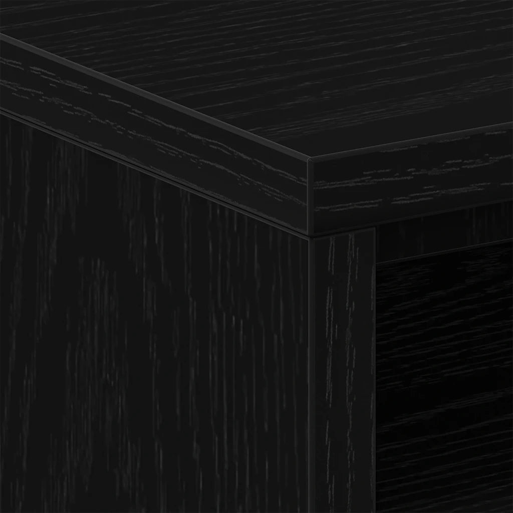 Comodino | Armadio da Notte | Mobiletto da notte Rovere Nero 40x30x40 cm in Legno Multistrato