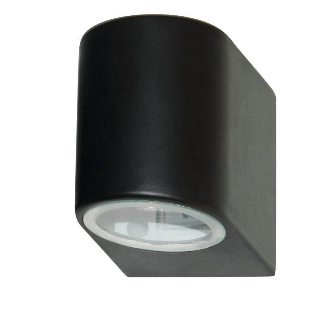 Applique Moderna Eiffel Alluminio Nero Vetro 1 Luce Gu10