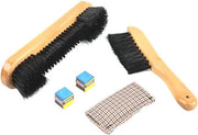 Set di Pulizia per Tavolo da Biliardo con Pennello in Legno Massello e Accessori in Nylon