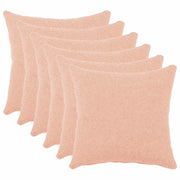 Federa 6 pcs HEERLEN Rosa 50 x 50 cm Bouclé 910916