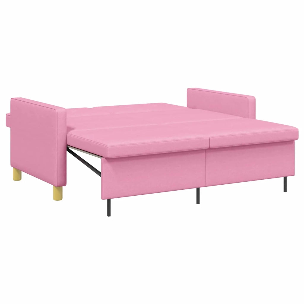 Divano Letto Estraibile Rosa Tessuto