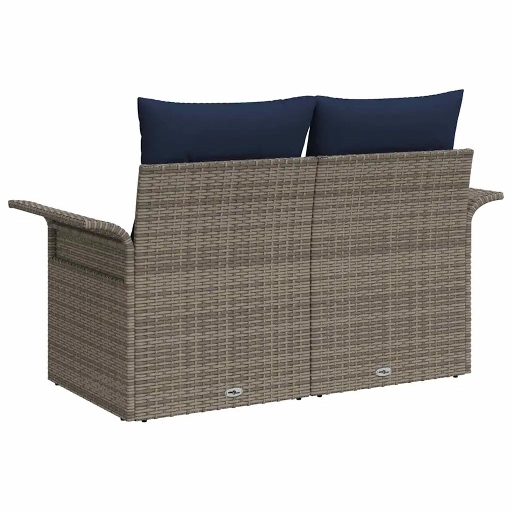 Divano da giardino con cuscino 141 x 62 x 69 cm polyrattan 42006699