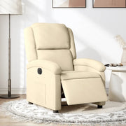 Poltrona Elettrica Reclinabile-Divano Sedia Crema in Tessuto 935109