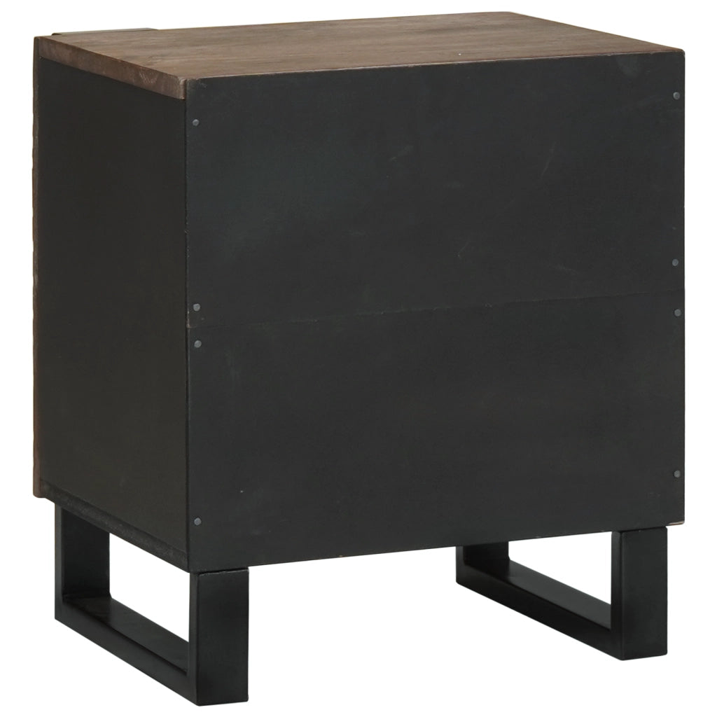 Comodino 40x33.5x46 cm in legno massello di mango