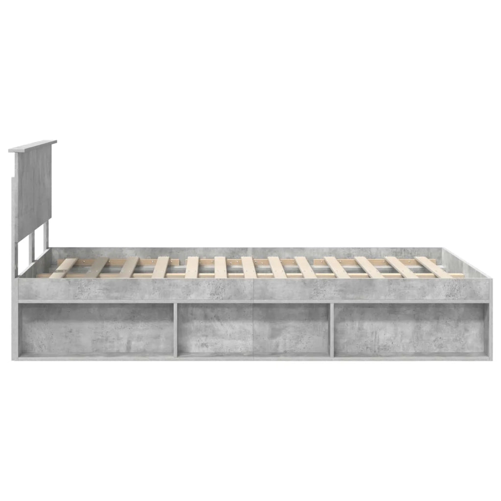 Struttura del letto con testiera Grigio Concretè 135 x 190 cm 3407889