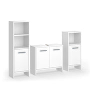 Vicco Set di mobili da bagno Bianco 3 pezzi