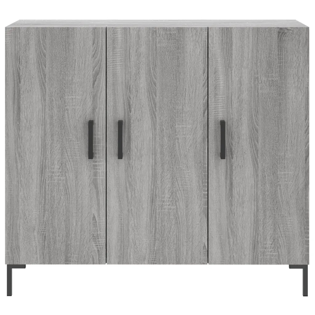 Credenza Grigio Sonoma 90x34x80 cm in Legno Multistrato 828114