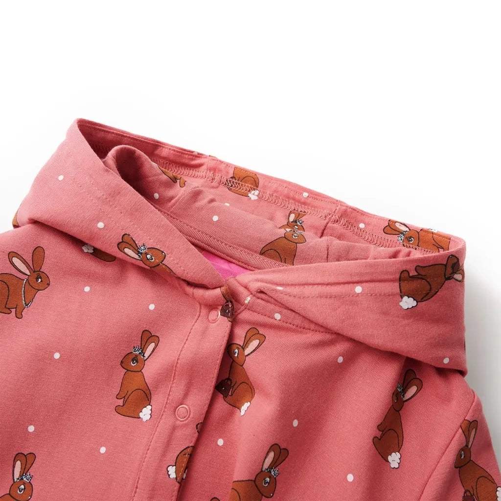 Tutina con Cappuccio da Bambina Rosa Antico 104 CFW4600582