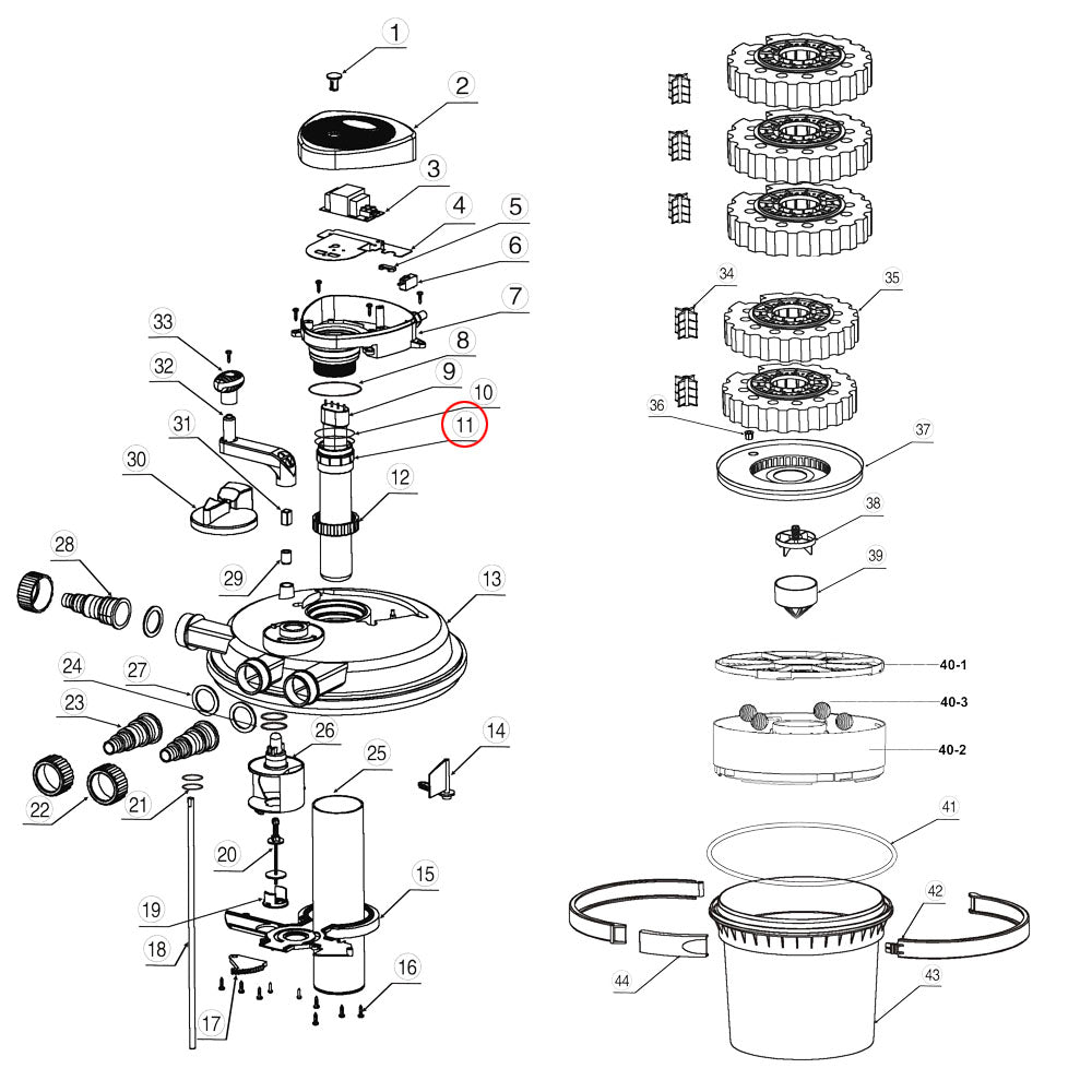 Pezzo di ricambio: tubo di vetro al quarzo per filtro a pressione laghetto CPF-20000