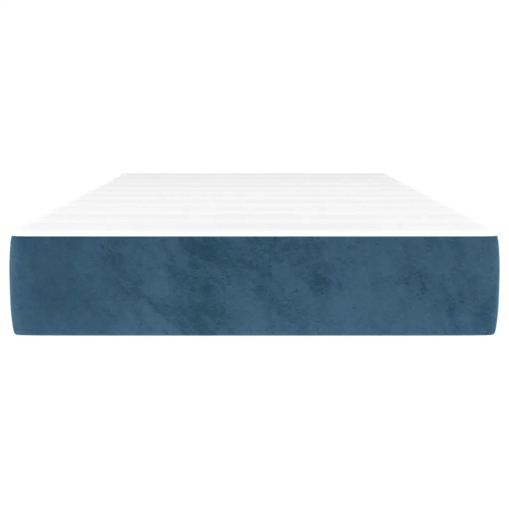 Materasso a Molle-Materasso per letto Blu Scuro 120x190x20 cm in Velluto
