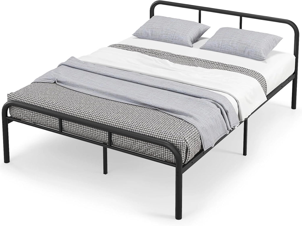 Telaio letto per materasso 90 x 200 cm, letto in metallo con rete a doghe, letto singolo in metallo con testiera e poggiapiedi, letto per ragazzi (per materasso 140 x 190 cm)