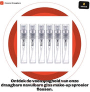 Kit di spruzzatori portatili - contenitore di profumo riutilizzabile - vetro - diffusore cosmetico - set da 6 - 2/5 ml capacità - contenitore di profumo