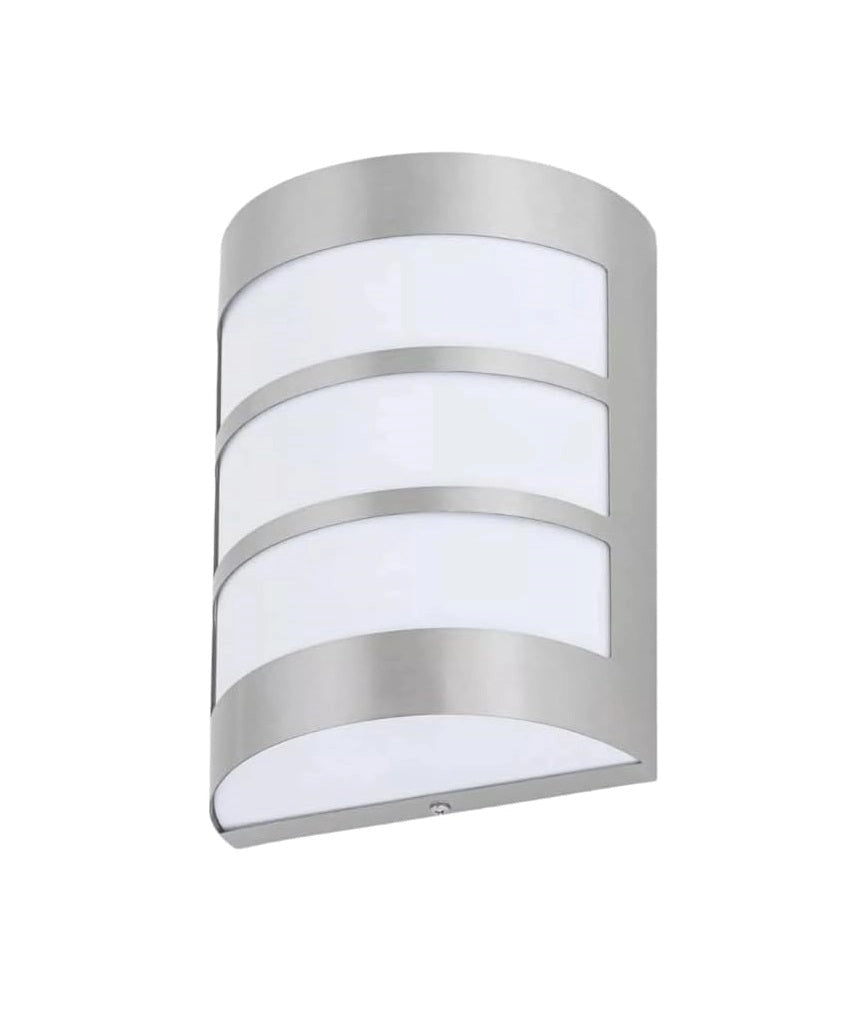 Applique da Parete IP44 E27, Lampada Esterna in acciaio inossidabile, Illuminazione per Ingresso, Vialetti, Patii, Argentata
