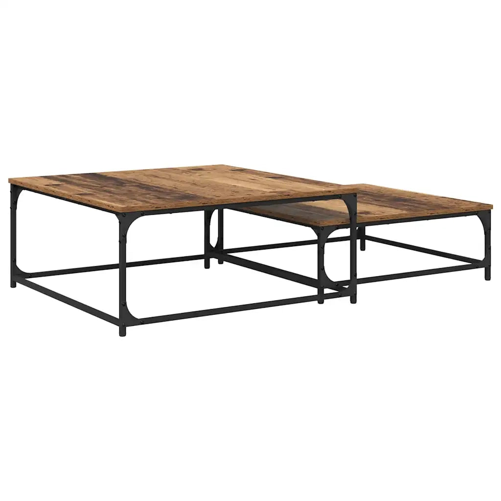 Tavolino da salotto 2 pcs Legno vecchio Legno multistrato 881893
