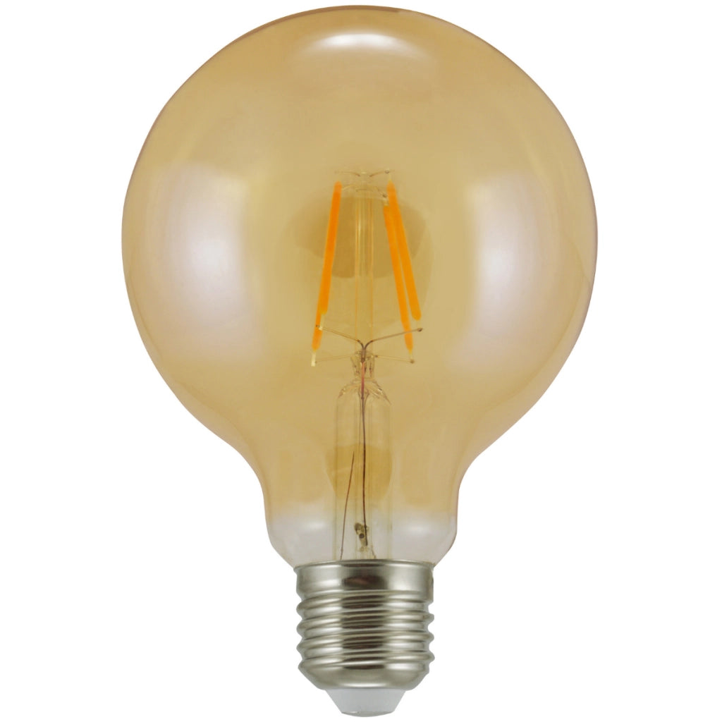 Lampadina LED Filamento G95 E27 2000K 350lm Ambra Polux