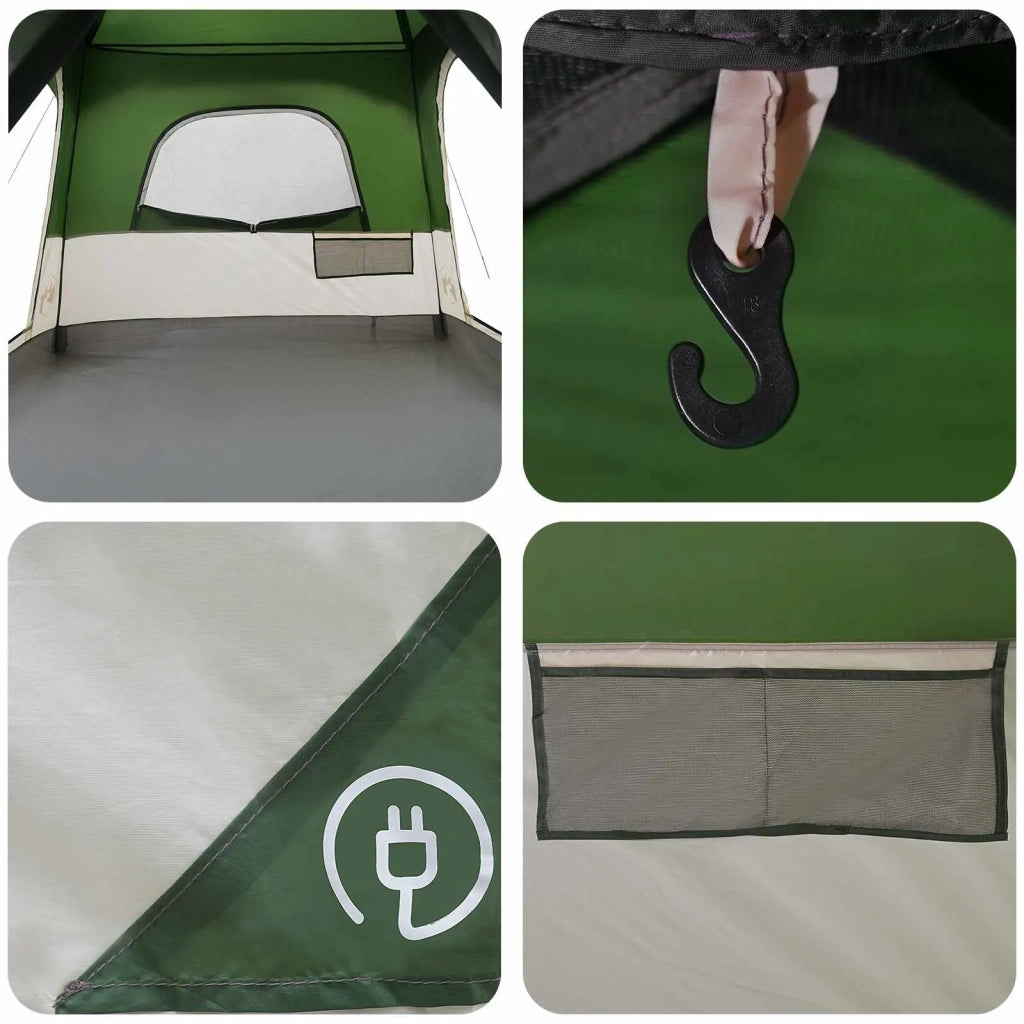 Tenda Familiare Verde 500 x 400 x 230 cm Poliestere e Acciaio 42028501