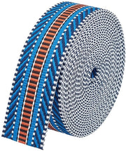 Banda Jacquard Singola 4,57 Metri - 38 mm Larga - Poliestere - Tela Tessuta - Disegno a Strisce Vintage - Sostenibile e Lavabile - Banda Tessuta
