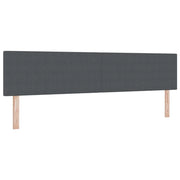 Testiera | Testata Grigio scuro 200 cm Tessuto in Cords
