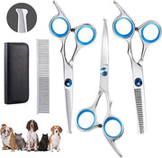 Scaletta per cani e gatti, forbici per la cura del pelo dei cani, pet card, cura del pelo per cani e gatti, set 4
