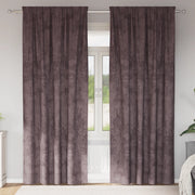 Tende in velluto 2 pcs con occhielli Marrone 245x140 cm