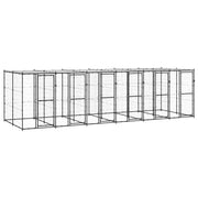 Gabbia per Cani da Esterno in Acciaio con Tetto 14,52 mÂ² cod mxl 56932