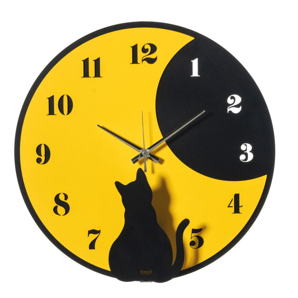 Orologio Moon Whiskers Nero e bianco marmo