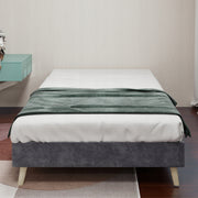 Letto imbottito - Xylo - 90x200 cm - Grigio velluto