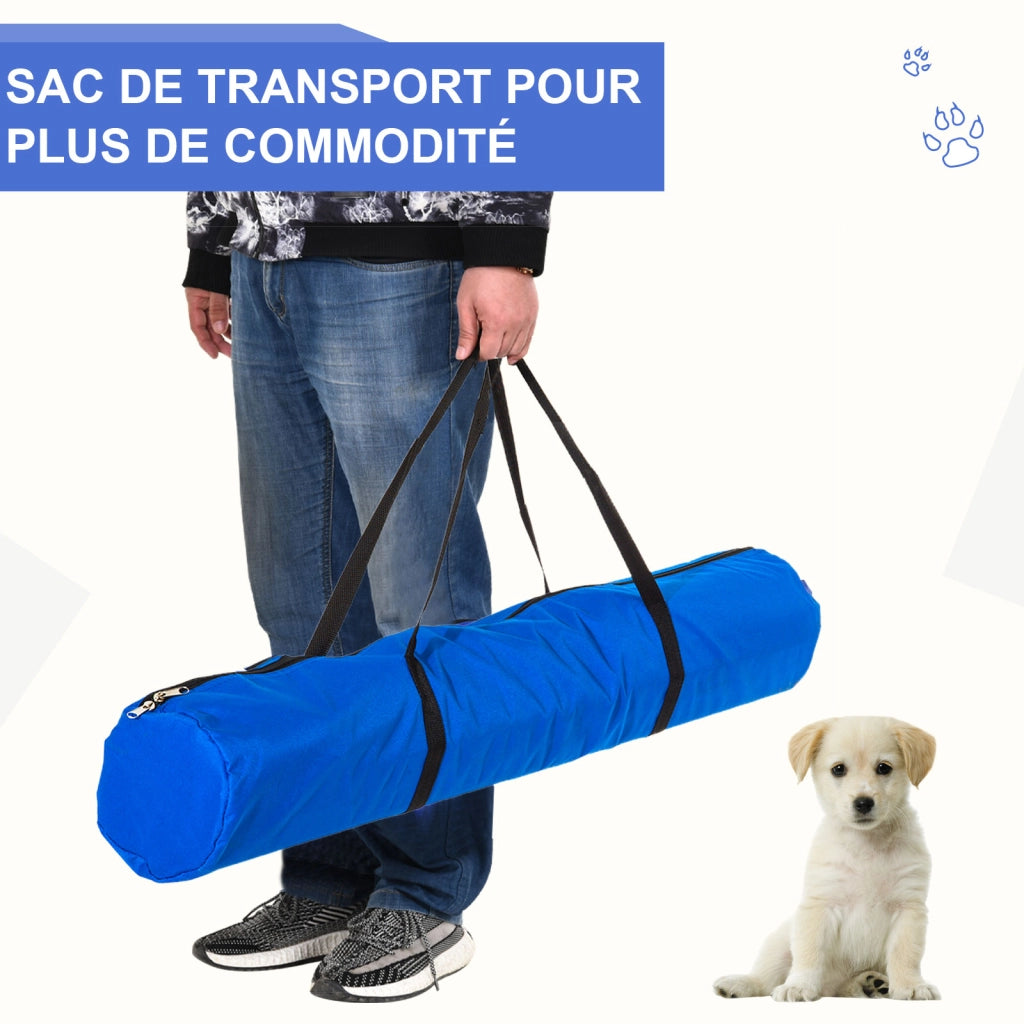 Set Agility per Cani 11 Pezzi con Ostacoli e Borsa Trasporto ¨C zephmum ¨C Rosso e Blu