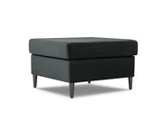 Cosmopolitan Design - Pouf "Kyoto" in velluto grigio scuro 