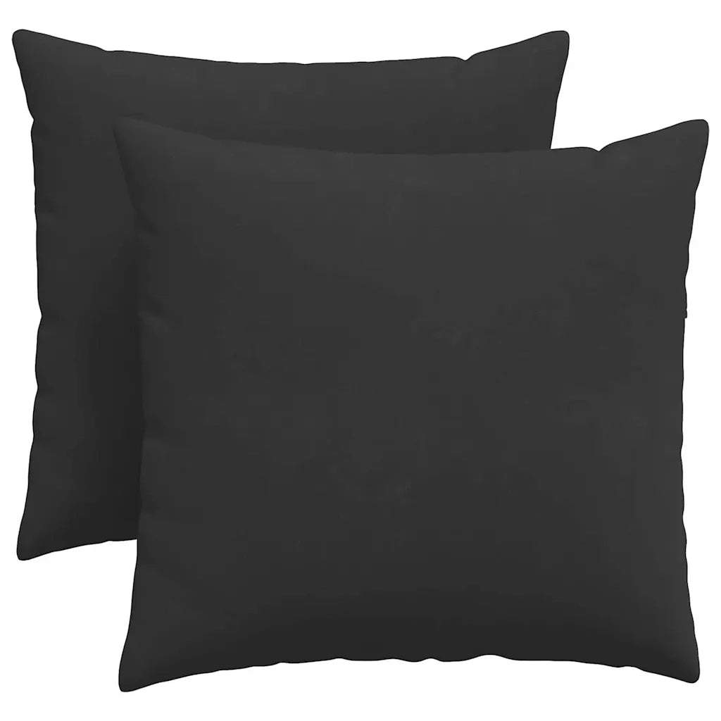 Cuscini da Divano 2 pz | Cuscini per sedie Nero 45 x 45 cm Tessuto
