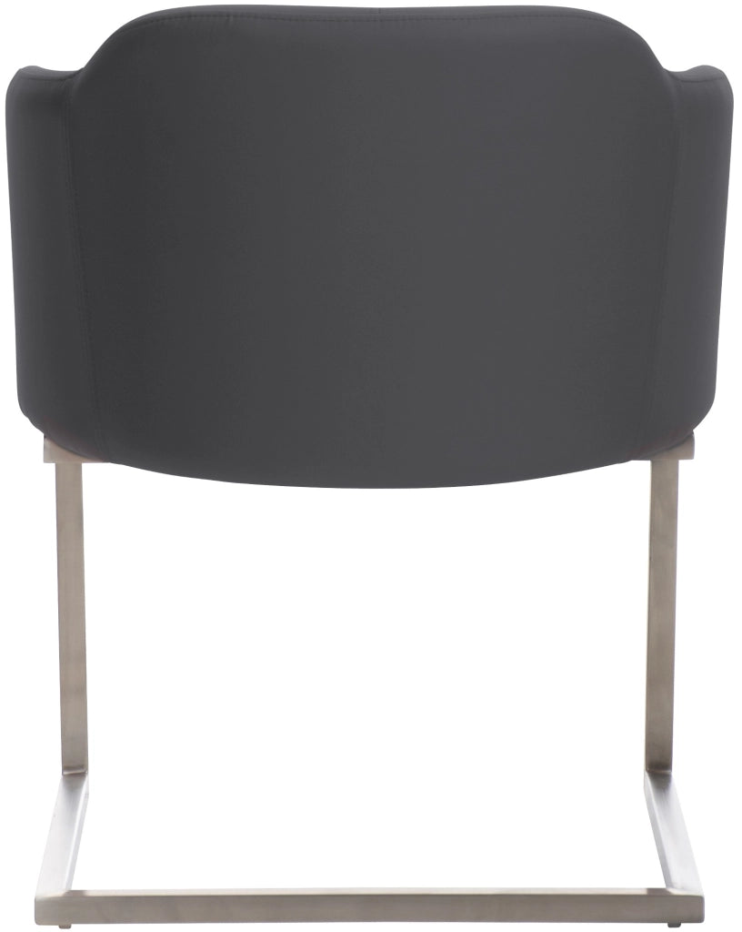 Sedia Magnus in similpelle grigio