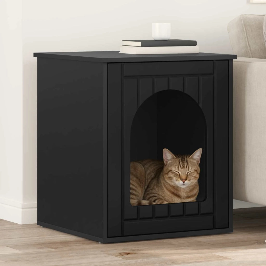 Casa per Gatti Nero 53 x 52 x 62 cm Legno multistrato