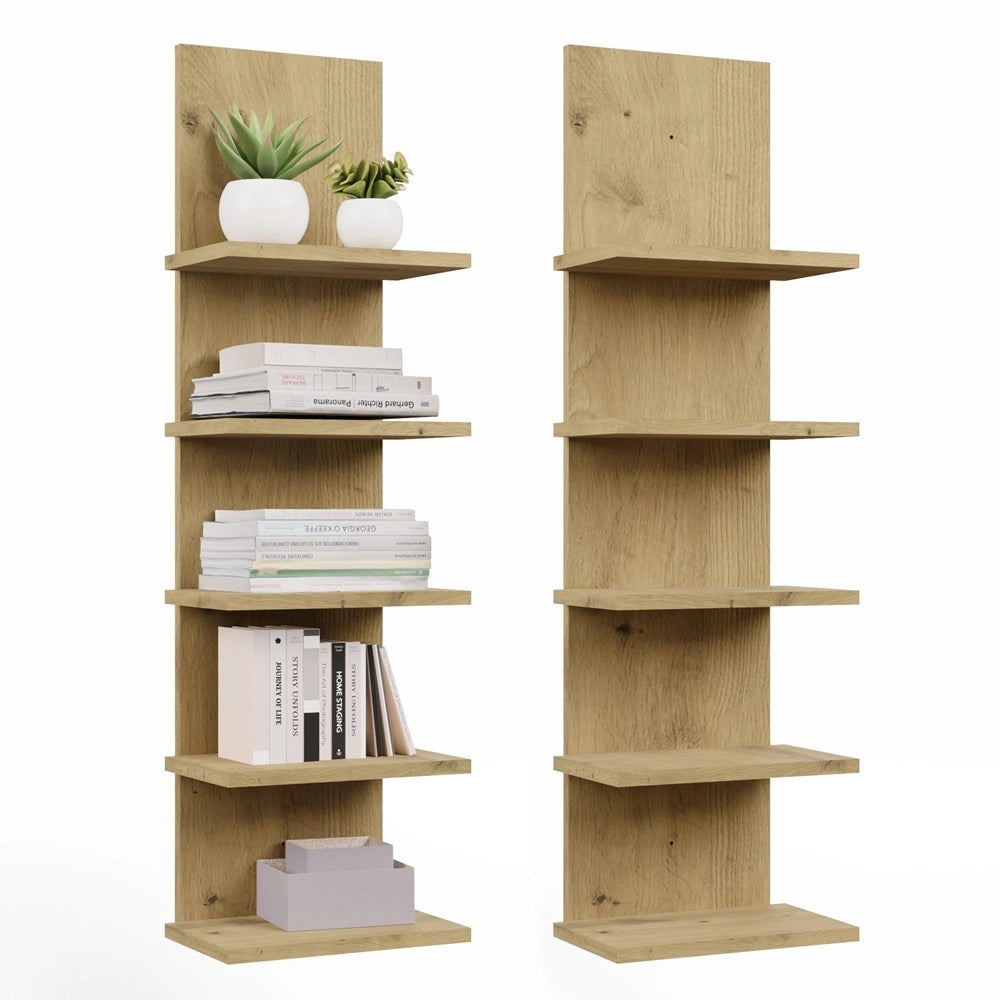 Scaffale sospeso R5P 5 ripiani per libri per ufficio soggiorno camera dziecka rovere artisan