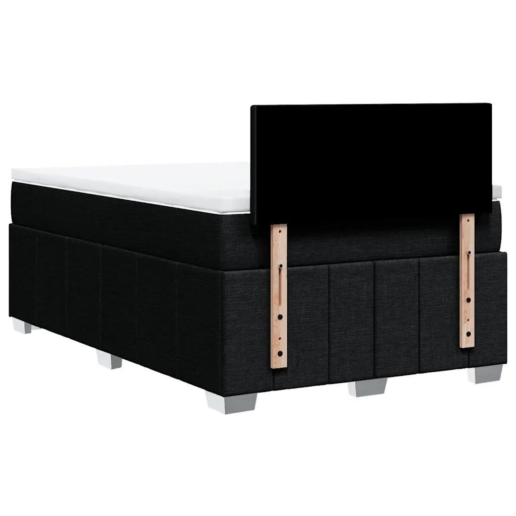 Giroletto a Molle con Materasso Nero 120x200 cm in Tessuto 3287030