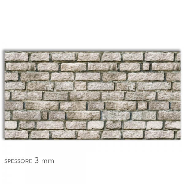 MATTONE MONOCROM - Paraschizzi da cucina in PVC flessibile - Misura 120x60cm spessore 3mm