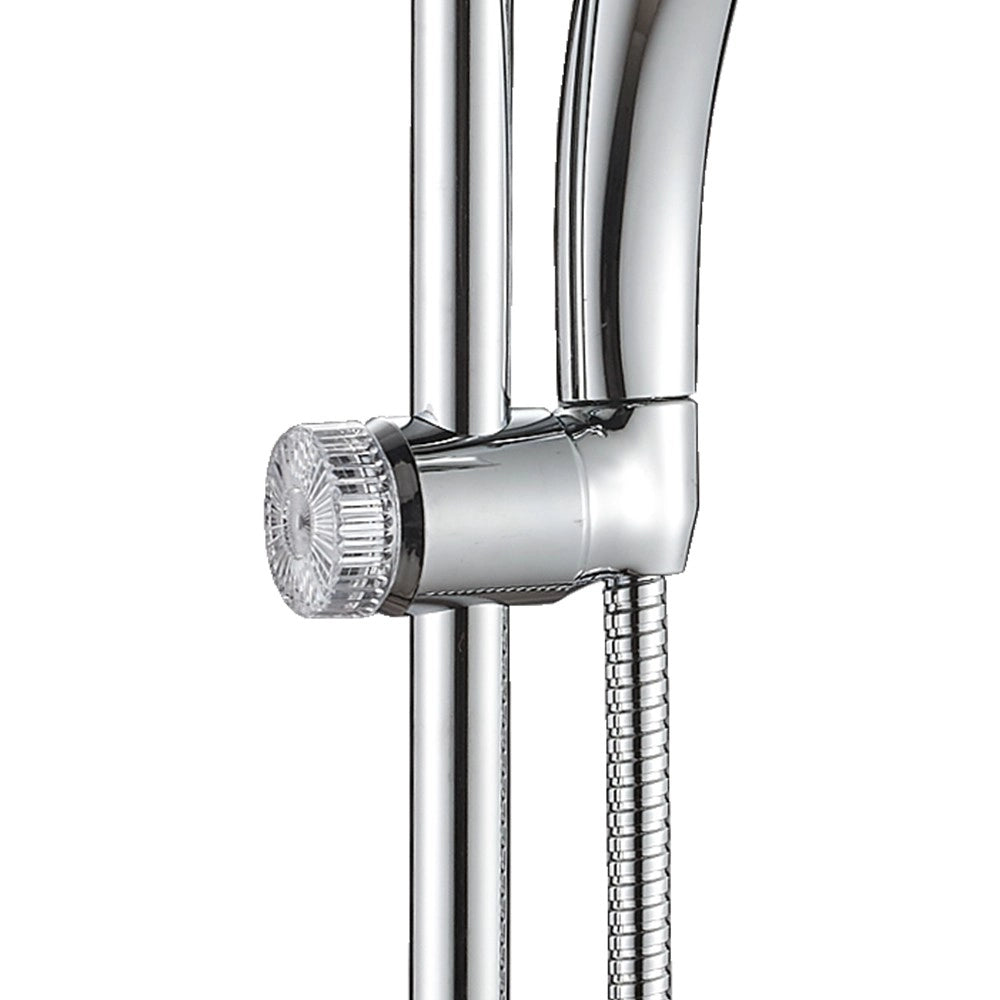 Set saliscendi cromato anticalcare con doccino a 1 getto - serie naxos