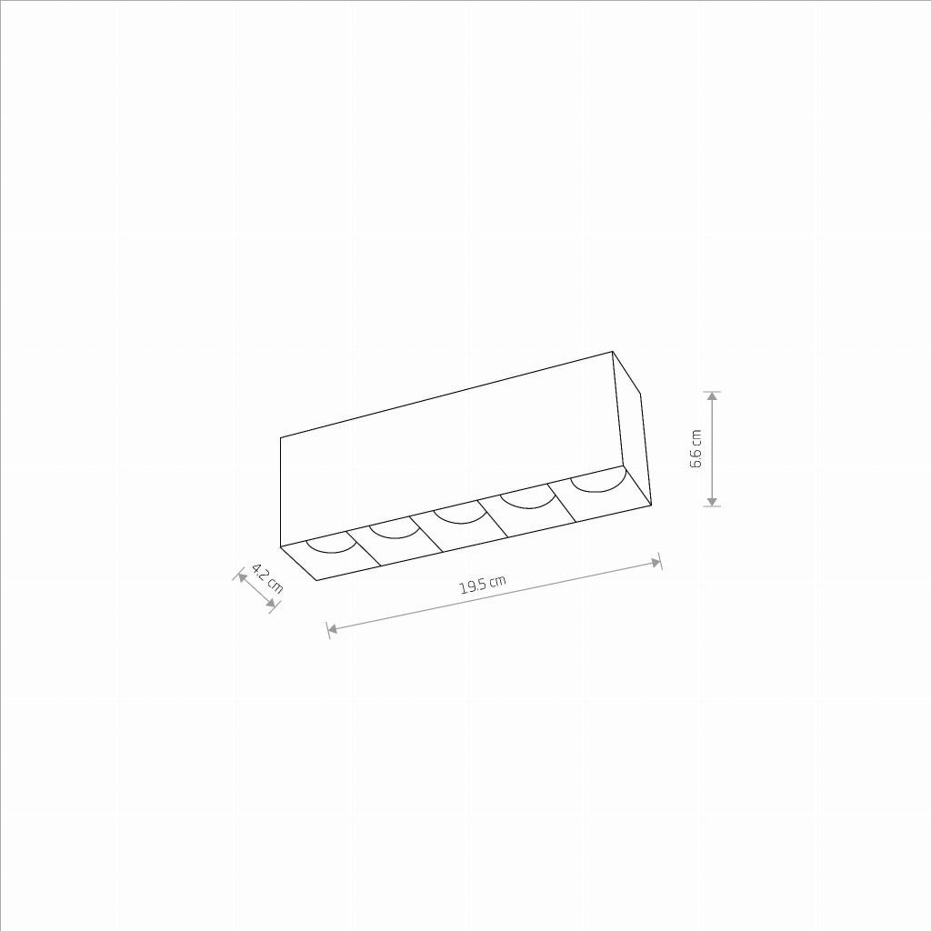 Faretto lineare 20W LED 3000K nero Nowodvorski 10055