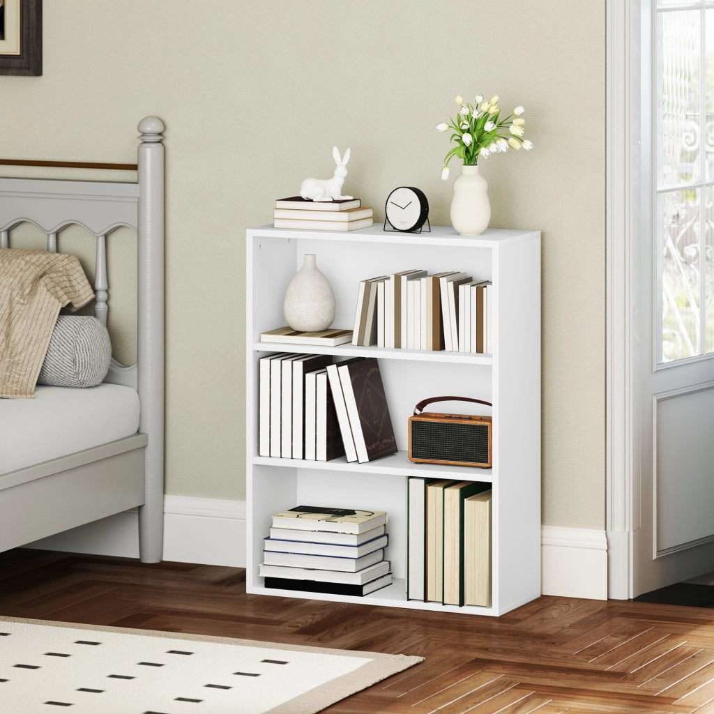Libreria a Parete con Ripiani Regolabili ¨C zephmum ¨C 60x24x80 cm Bianco
