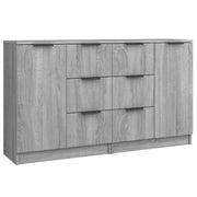 Credenze 2 pz | Madia | Buffet da pranzo | Armadio da pranzo Grigio Sonoma 60x30x70 cm in Legno Multistrato