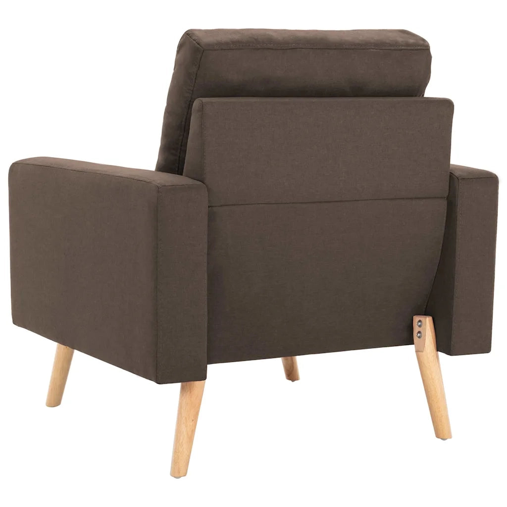 Poltrona-Divano Sedia-Poltroncina Marrone in Tessuto 365502