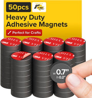 Magnetici autoadesivi, forti, 18 x 5 mm - magneti per lavagne magnetiche - magneti adesivi - piccoli magneti per frigoriferi e lavagne - magneti minimi, forti - magneti per lavagna - 50 pezzi