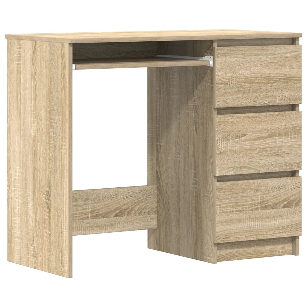 Scrivania-Scrivanie per ufficio e studio-Scrittoio Rovere Sonoma 90x45x76 cm in Legno Multistrato