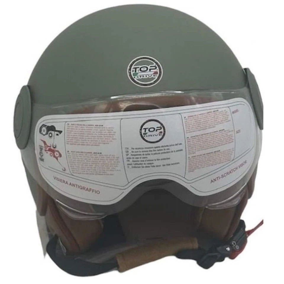 CASCO PER MOTO 'SIRIO MATT' verde - tg. S  - BricoGo