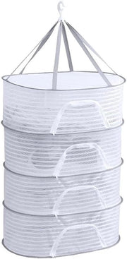 Droognet 4 strati appeso con chiusura a raccatto - 50 × 70 cm - stendardo pieghevole per fiori, semi, pesci, piante e verdure