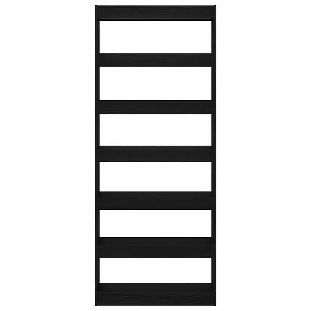 Armadio per Libri con lo scaffale Rovere Nero 80 x 30 x 198 cm 3333923