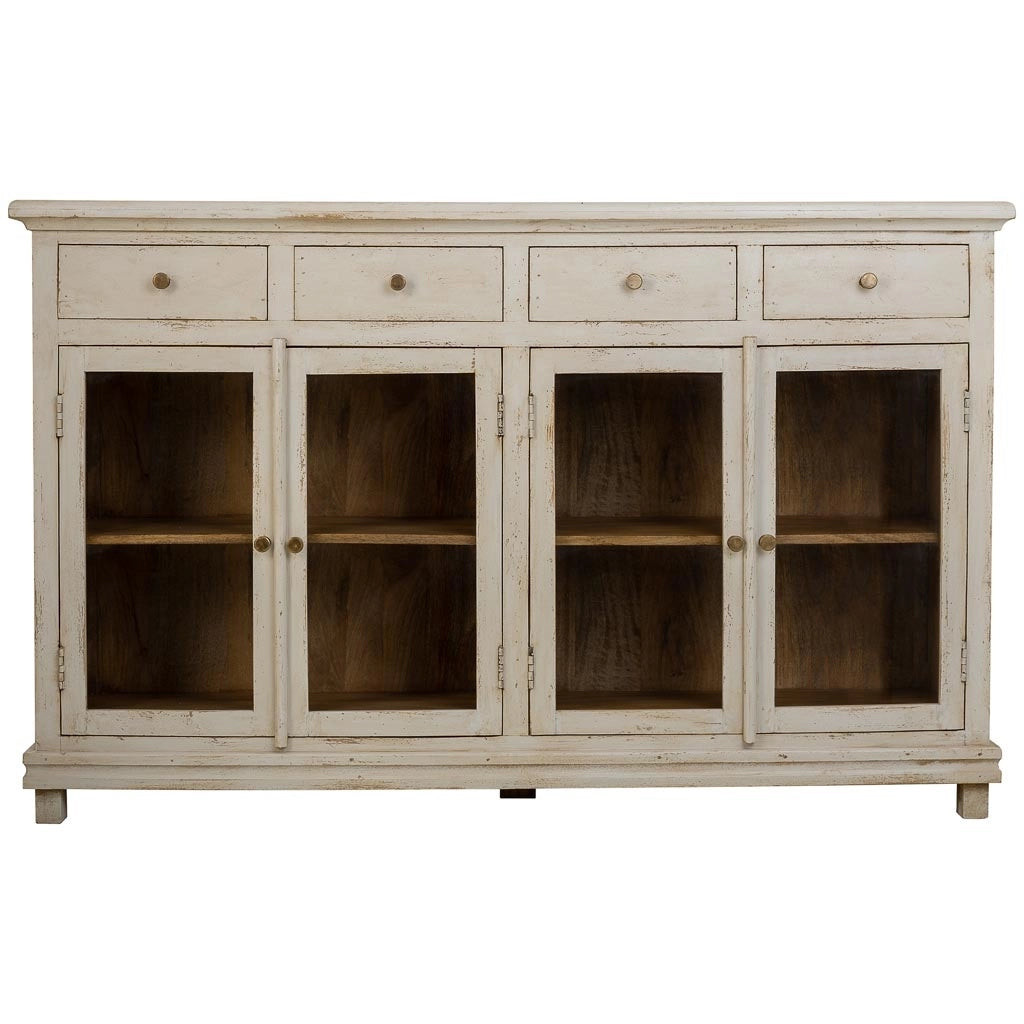 Credenza in legno beige, 160x40x100 cm