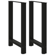 Set di 2 gambe quadrate regolabili per tavolo da bar 60 x 90 cm design moderno acciaio nero 02_0057572