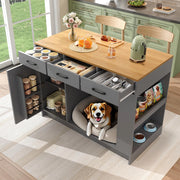 Isola cucina 3 cassetti - Xylo - 120x60x90cm grigio spazio animali